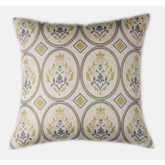 Mustard and Grey Cameo Cushion Image