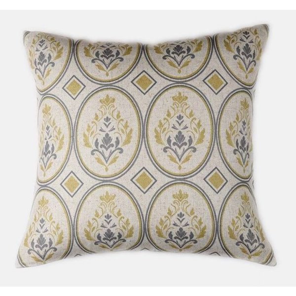 Mustard and Grey Cameo Cushion