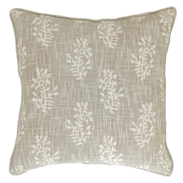 Natural Double Sided Flower Block Cushion