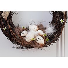 Natural Egg Shaped Easter Wreath Image