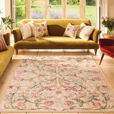Natural Flower Garden Eco Washable Rug Image
