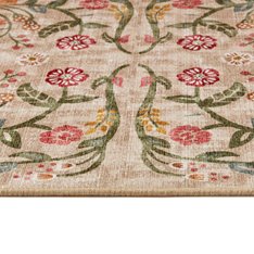 Natural Flower Garden Eco Washable Rug Image