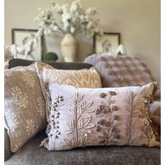 Natural Ikat Cotton Cushion Image