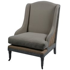 Natural Linen Open Back Armchair Image