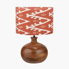 Natural Round Wood Table Lamp Image