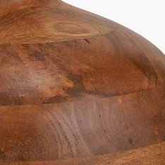 Natural Round Wood Table Lamp Image