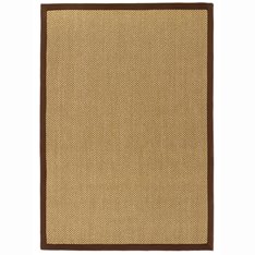 Natural Sisal Rug - Mocha Border Image