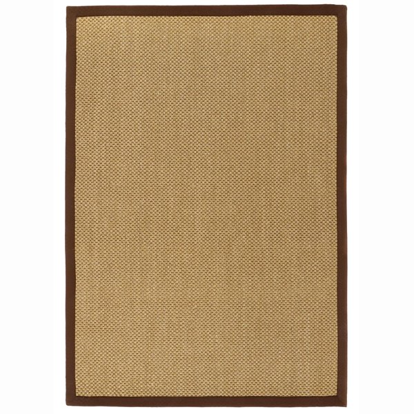 Natural Sisal Rug - Mocha Border