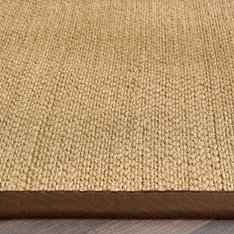 Natural Sisal Rug - Mocha Border Image
