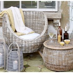 Natural Wicker Tub Chair Image