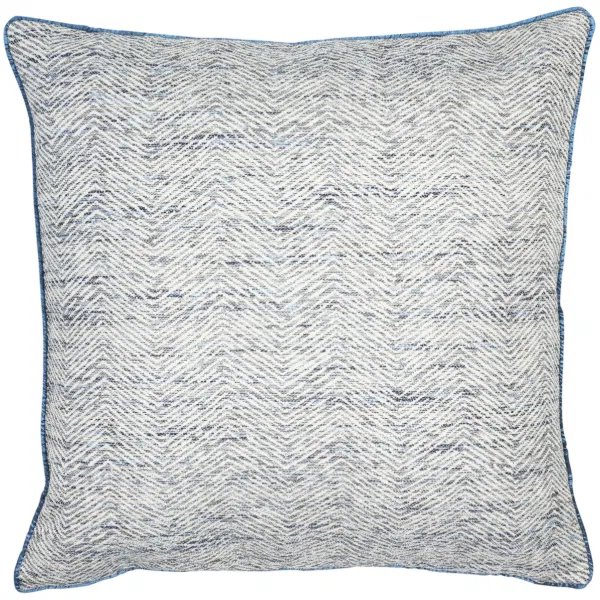 Navy and Ivory wave cushion