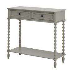 New England Grey 2 Drawer Console Table Image