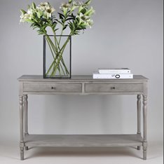 New England Grey Console Table