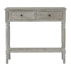 New England Washed Taupe Console Table  Image