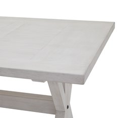 New England Washed White Dining Table Image