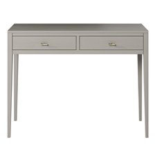 Oak 2 Drawer Grey Console Table  Image