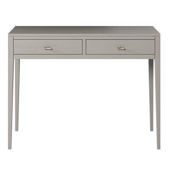 Oak 2 Drawer Grey Console Table 