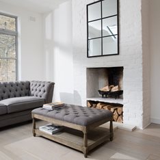 Oak and Grey button coffee table Image