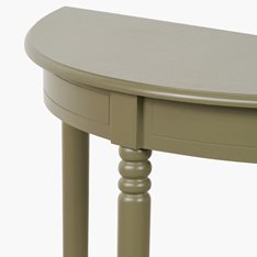 Olive Half Moon Console with Shelf  Image
