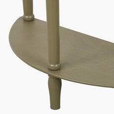 Olive Half Moon Console with Shelf  Image