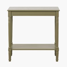 Olive Solid Wood Console with Shelf   Image