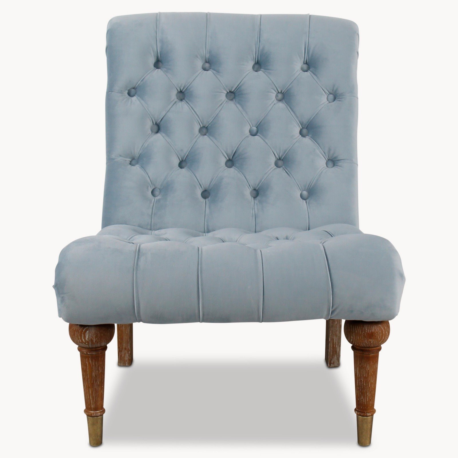 Onslow Bedroom Chair Dusky Blue Velvet Image