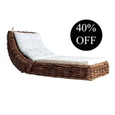 Oscar Rattan Outdoor Lounger Image