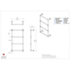 Oxford 4 Rail Electric Towel Warmer ( 32mm Tube)  Image