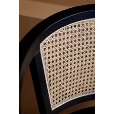 Oxford Rattan Swivel Office Chair  - Black Image