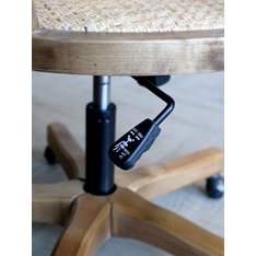 Oxford Rattan Swivel Office Chair  - Natural Image