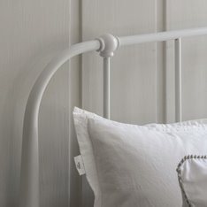 Padstow White Iron King Bed Image