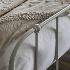 Padstow White Iron King Bed Image
