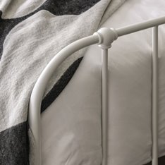 Padstow White Iron Single Bed Image