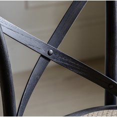 Pair Black Cross Back Bar Stool  Image