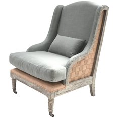 Pale Blue Open Back Armchair Image