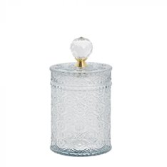 Pale Grey Crystal Top Jar Small Image