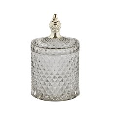 Pale Grey Glass storage Jar  Image