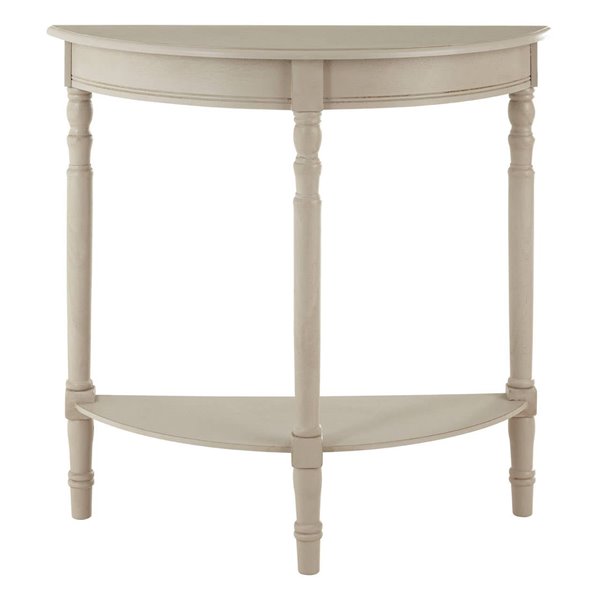 Pale Grey Half Moon Table 