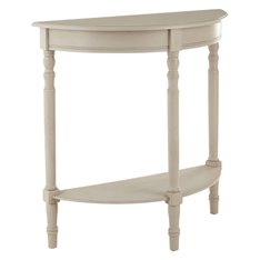 Pale Grey Half Moon Table  Image