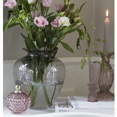 Pale Pink Round Storage Jar Image