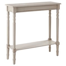 Small Vintage Taupe Grey Console with Shelf  Image