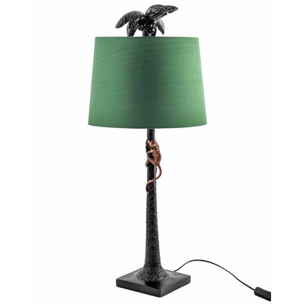 Palm Tree Monkey Lamp with Shade