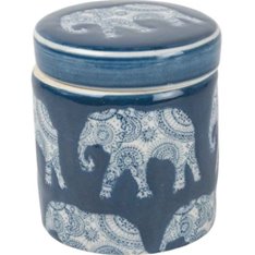 Petit Indigo Elephant Pot Image