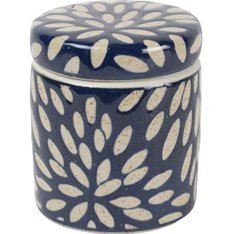 Petit Navy & Ivory Petal Pot Image