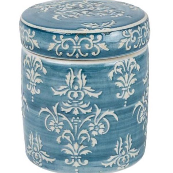 Petit Teal and Ivory Pot