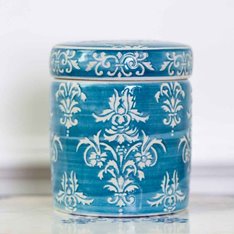 Petit Teal and Ivory Pot Image