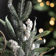 Pine and Cotton ball Decorative Tree Image