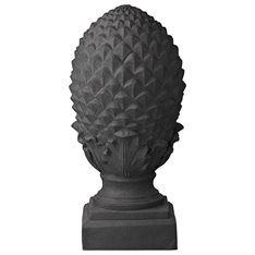 Pineapple statue Dark cement Image