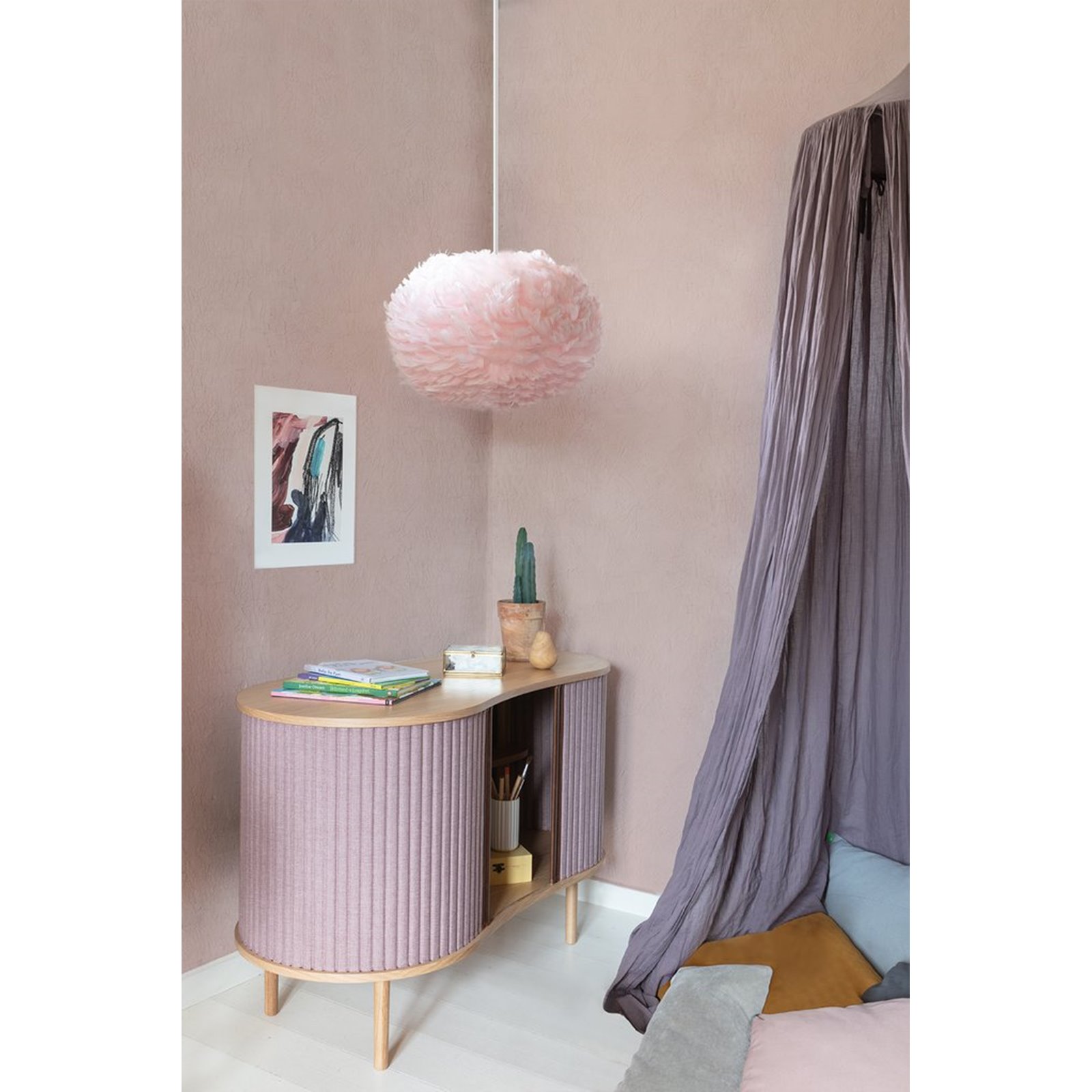 Pink Feather Pendant Shade Image