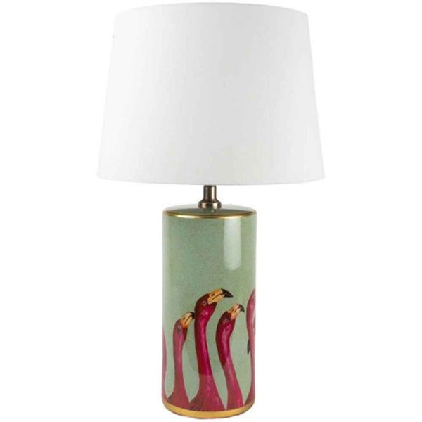 Pink Flamingo Ceramic Lamp with Shade